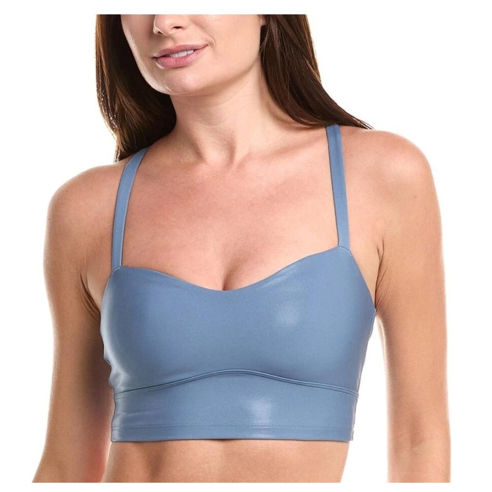 NWT Spiritual Gangster Selena High Gloss Bra Blue SWBR004 Womens Small NWT $88
